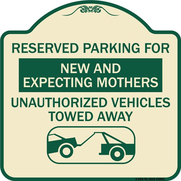 Reserved Parking for New and Expecting Mothers Unauthorized Vehicles Towed Away, A-DES-TG-1818-23092